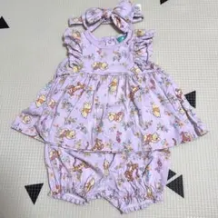 【美品】くまのプーさん ワンピース ヘアバンド セットのサムネイル