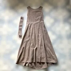 PLST プラステ ノースリーブ ロングワンピース ブラウン XS 春夏