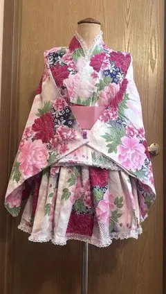✾新作//チュール被布 グレーホワイト 浴衣 七五三 記念日✾ - メルカリ