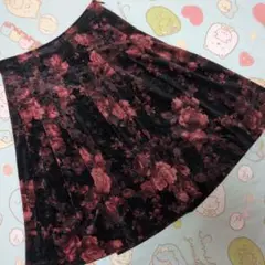L'EST ROSE 花柄 箱ひだスカート