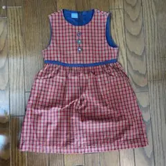 familiar チェック柄 ジャンバースカート