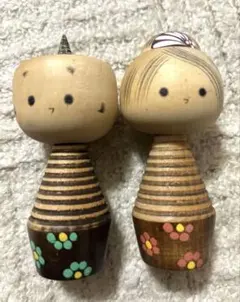 木製こけし2体セット［値下げ］