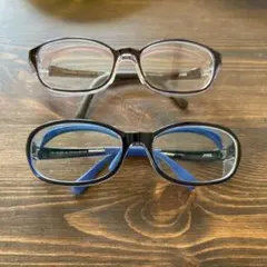 JINS 花粉症メガネ　キッズオーバルフレーム 2個セット