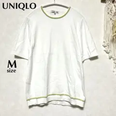 UNIQLO ユニクロ M 美品　クルーネックセーター　半袖ニット