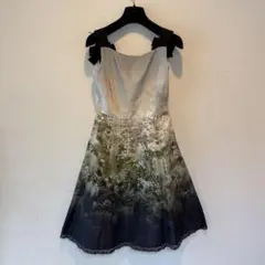 VALENTINO 花柄プリント ノースリーブ ひざ丈ワンピース