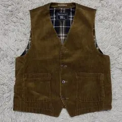 お買い得 バーバリーズ ベスト コーデュロイ ノバチェック フリーサイズ