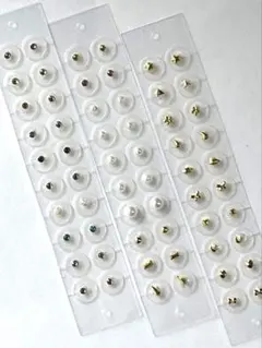 【tp2】耳ツボジュエリー　小さいパーツ　チタン金粒60粒（20粒×3シート）