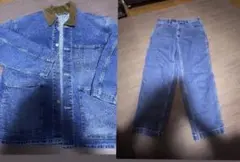 GU デニムジャケットパンツ　デニムセットアップ