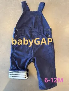 【babyGAP】オーバーオール サロペット ネイビー70 6-12M 綿100