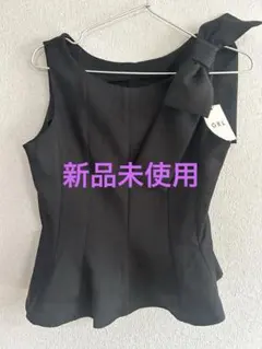 新品未使用　GRL リボン付きノースリーブ ブラック