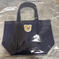 フェイラー　オールドテディ　ワッペントートバッグ　ネイビー　Lサイズ