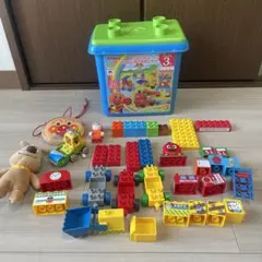 アンパンマン たのしいのりものバケツ　ブロックラボ おまけ付き