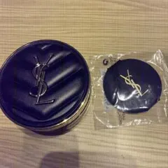 YSL クッションファンデーション ケース ブラック　パフ付き(パフは新品)