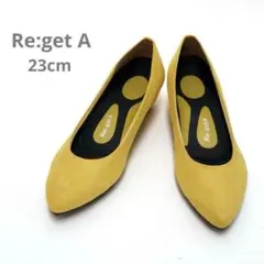 【室内試着のみ】Re:getA リゲッタ イエローパンプス 23cm