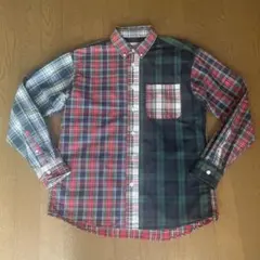 BEAMS タータンチェック　クレイジーパターン長袖シャツ　S