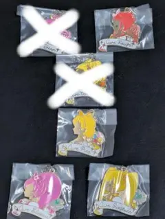 一番くじ　プリキュア　F賞 シルエットメタルチャーム4種