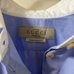美品　GUCCIグッチ　長袖シャツ　ブルー　40サイズ