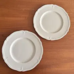 フランスヴィンテージ Varages France 花リム プレート 3枚セット フランスヴィンテージ Varages France 花リム プレート 3枚