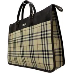 BURBERRY ノバチェック A4 ビジネスバッグ レザー ブリーフケース