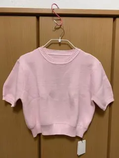 GRL パフスリーブニットトップス ライトピンク　新品未使用タグ付き