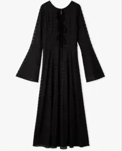 FRAY I.D ブラックロングドレス　レース　インナー付き