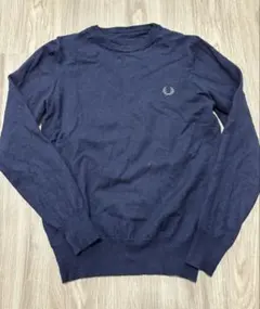 ネイビー 長袖ニット セーター