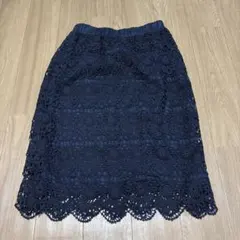 【美品】N. Natural Beauty Basic レーススカート M 紺のサムネイル