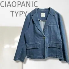 k1【チャオパニック】テーラードジャケット/美品 デニム ティピー 羽織り 上品