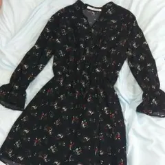 小花柄チュニックワンピース