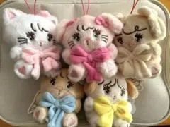 《最終値下げ》mikko charactors　抱きしめおリボンマスコット5種