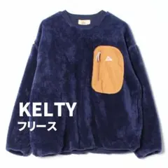 美品⭐︎ケルティー KELTY フリース ネイビー 冬アウトドア 冬キャンプ