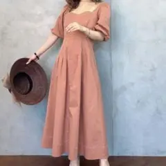 値下げしました！amerge.アメルジュ ロングスリットパフワンピース