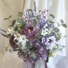 ウエディングブーケ　クラッチブーケ　アーティフィシャルフラワー　花束