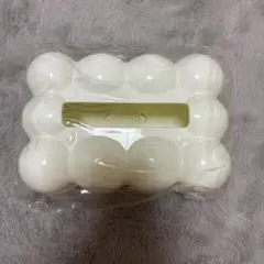 卵型ホワイトティッシュボックス