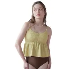 【新品未使用】SEADRESS 立体ジャガードペプラムフレアビキニ Mサイズのサムネイル