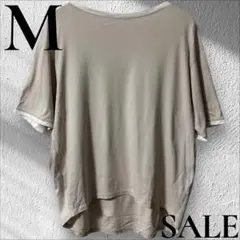 「即日発送」M PUPULAベージュ オーバーサイズ 半袖ブラウスシャツのサムネイル