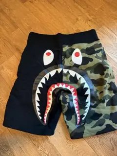 A BATHING APE エイプ シャーク ハーフパンツ カモフラ ホワイト アベイシングエイプ A BATHING APE SPACE CAMO SHARK SWEAT