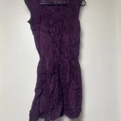 値下げ中✨早い者勝ち✨紫のノースリーブケーブルニットワンピース