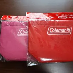 Coleman フェルトトートバッグ 赤 ピンク 2枚セット