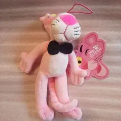 ピンクパンサー ぬいぐるみ ボウタイ付き 約15cm
