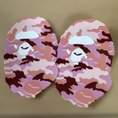 A BATHING APE ステッカー カモ柄 ピンク