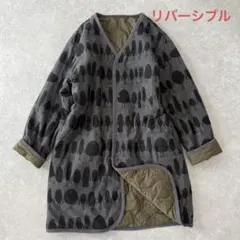 graniph グラニフ ビューティフルシャドー リバーシブルキルティングコート