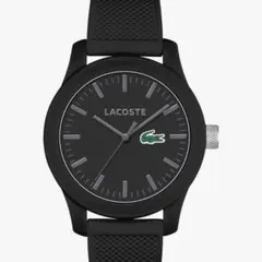 LACOSTE ブラック アナログ時計(腕周り23cm/230mm)