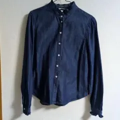 H＆M デニム スタンドカラー ブラウス 長袖