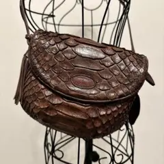 IBIZA イビザ 美品！最高級ライン 黒 ダイヤモンドパイソン蛇年ハンドバッグ IBIZA イビザ 美品！最高級ライン 黒 ダイヤモンドパイソン蛇年