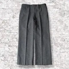 1タック スラックス ワイドパンツ グレー カラーネップ レトロトラッド 古着のサムネイル