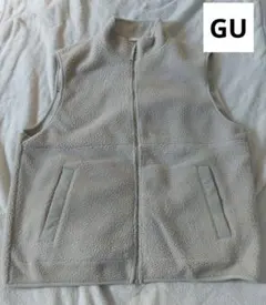 GU フリースジップベスト ベージュ ユニセックス XL