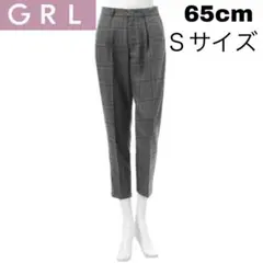 【新品未着用】グレンチェックテーパードパンツ クロップドパンツ センタープレス