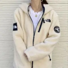 (美品)ノースフェイス リモフリース ジャケット フーディ ホワイトレーベル