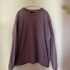 BACK NUMBER パープル 薄手トレーナー Lサイズ